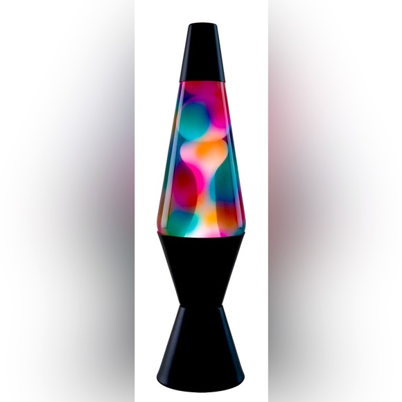 Graffiti Lava Lamp with Black Base and Multicolor Flow (size: 14.5 inches) - Picture 1 of 1